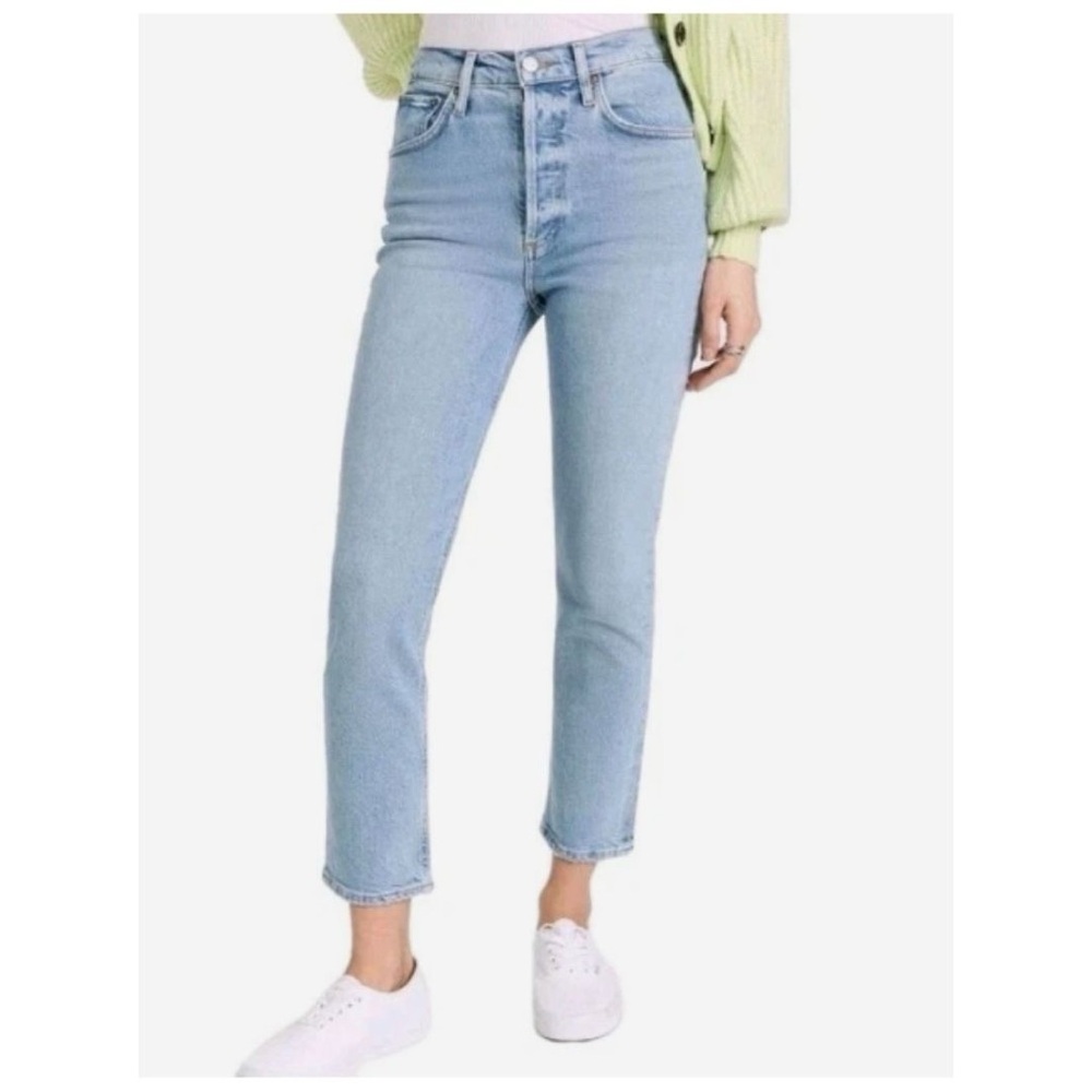 AGOLDE Riley High Rise Straight Crop Jeans | Size 25 | Shivers Color